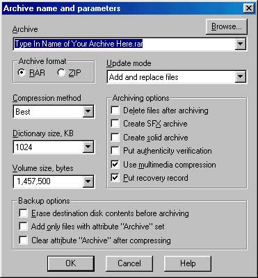 Picture of Archive Options